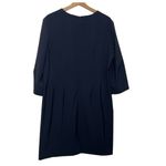 MM.LaFleur  Navy Sheath Dress Women’s Size 14 3/4 Sleeve Office Minimal Career Photo 4