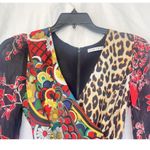 Alice + Olivia  Nelia Wide Sleeve Romper Multicolor Patchwork Print Floral Size 2 Photo 10