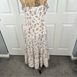 SheIn Sz L White Floral Maxi Tiered Dress with Shoulder Ties NWOT Photo 3
