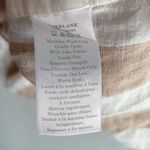 Everlane The Linen Top Long Sleeve Striped White Beige Sz 6 Photo 7