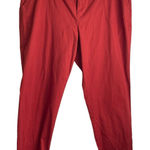 Cato Women Ankle Pants Straight Leg 18/20 Burnt Orange Cotton Stretch Casual Photo 0