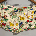 J.Crew  High Waist Cream Tropical Print Shorts Photo 0