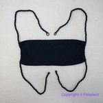 Agua Bendita NEW black smocked minta bikini top, size L Photo 1