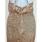 Lulus Lulu’s‎ My Muse Rose Gold Sequin Maxi Dress Gown Criss Cross Back Sleeveless XS Photo 10
