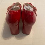 COUTGO Women’s Red Platform High Chunky Buckle Pumps Size 8.5 New‎ With Defects Photo 7