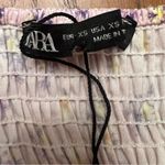 ZARA  Floral Printed Sweetheart Neck Linen Blend Crop Top Pink &‎ Purple Size XS Photo 12