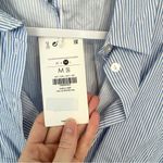 Bershka NWT  Blue Striped Sleeveless Blouse MEDIUM Photo 2