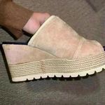 Nude wedges size 36 faux suade top Blue Photo 0