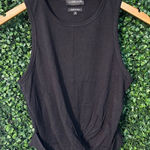 Carbon38 Black Cropped Twist Front Tank Top Sz XS NWOT Photo 0