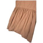 ASOS Dress Womens 4 Linen Fit Flare Mini Square Neck Ruffle Sleeve Cotton Peach Photo 7