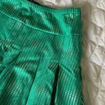 H:ours Revolve  Green Metallic Pleated Micro Mini Skirt Photo 1