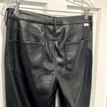 Dear John Jeanne Flare High Rise Cropped Flare Pants Vegan Leather Black Photo 5
