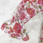 Steve Madden Sol Dress Vintage Rose Pink Tiered Chiffon Boho Wedding Medium New Photo 7