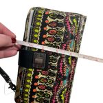 Sakroots  Womens Wallet Clutch Purse Crossbody Black Neon Pineapple Peace Sign Photo 13