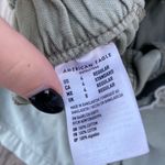 American Eagle size 4 green button up mini skirt western concert country denim Photo 2