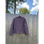 Miss Dorby Vtg Women's Blazer Suit Jacket‎ Purple Geometric Size 12 Photo 7
