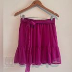 Banana Republic  Flounce Hem Mini Skirt in Dark Magenta Sz S Photo 1