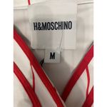 Moschino H&M Disney Goofy Mickey Mouse Baseball Jersey Shirt Red White Striped Photo 6