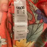 ASOS  Pleated‎ Cami Maxi Dress Red Floral Print Photo 6