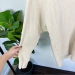 Nike Yoga Waffle V Neck Thermal Pullover Long Sleeve Size XS in Cream Photo 5