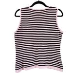 Grace Suits Silk Blend Purple Striped Knit Sleeveless Tank Top Shell Size Large Photo 1
