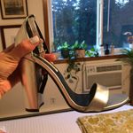 Steve Madden Metallic Silver Strappy Heels Photo 1