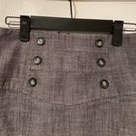 BCX  Size 1 Gray High Waisted Pencil Skirt Sailor Button Detail Zip Back Fitted Photo 1