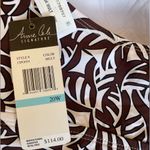 Anne cole  Signature Convertible One Piece Swimsuit Brown and White Size 20W NWT Photo 7