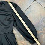 Ashley Stewart Black V-neck Peplum Puff Long Sleeve Blouse 22/24 Photo 1