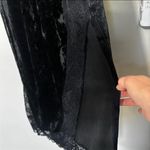 Free People Raise A Toast Midi Slip Size M Black Velvet Lace Photo 6