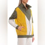 Avec Les Filles  Colorblock Nylon Track Jacket - Size‎ S - Olive Multi - NWT Photo 2