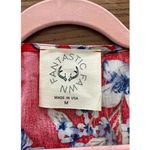 Fantastic Fawn NWOT Stunning Red Floral Blouse by - Size M Photo 2