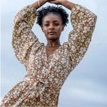 Outerknown  Lulu Floral Wrap Dress in Cedar Zinnia Photo 1