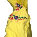 Vintage Yellow Embroidered Kaftan Dress Size XS Photo 4