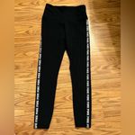 PINK - Victoria's Secret Victoria's Secret PINK High Waist Cotton black Leggings spell out leg medium Photo 1