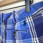 Ralph Lauren Polo Blue White Plaid Chino Shorts Size 4 Embroidered Pony Preppy Photo 3