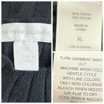 New York & Company New Black Sweater Mock Neck Ribbed Long Sleeve Women Size XL Photo 10