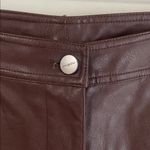 Miaou Chocolate Brown Junior Vegan Leather Pants Size M Photo 5