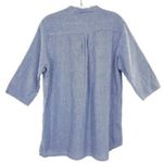 For Cynthia Linen Blend Stripe Embroidered Tunic Top Lagenlook Photo 8