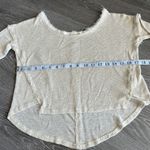 Urban Outfitters Extra Small Slouchy Cropped long Sleeve Knit Shirt White Gold Photo 2