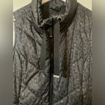 Maurice's Maurice’s Gray Leopard Print Full Zip Puffer Vest Size Medium Animal Print Photo 3