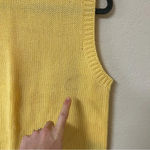 Hunt Club VTG 100% Cotton butter Yellow Sweater Vest Vest Xl Photo 2