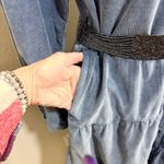 Pilcro Anthro  Long Sleeve Corduroy Denim Color Blue Tiered Dress XS-MED, NO BELT Photo 4