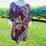 Winwin  Women's Lace Tunic Top Multicolor Boho 1/2 Sleeves Polyester Size… Photo 9