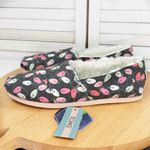 Toms  Alpargata Glow In The Dark Christmas Lights Fur Lined Slip On Grey 8 Photo 2