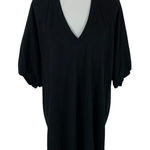 ZARA  Tunic Dress Small Black Short‎ Sleeve Oversized Casual Modern Photo 0