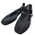 Wild Fable  Women Black Mesh Ballet Flats Mary Jane Buckle Square Toe Size 9 Photo 1