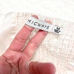 Chicways Ivory Red Stripe Long Sleeve Tie Front Crop Top Size M Size M Photo 2