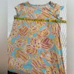 Lilly Pulitzer  Colorful Abstract Fish Print Dress. Boat Neck. Photo 6
