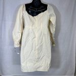 Missguided Kehlani x Off White Cream Corset Detail Bardot Mini Dress Size 8 Photo 3